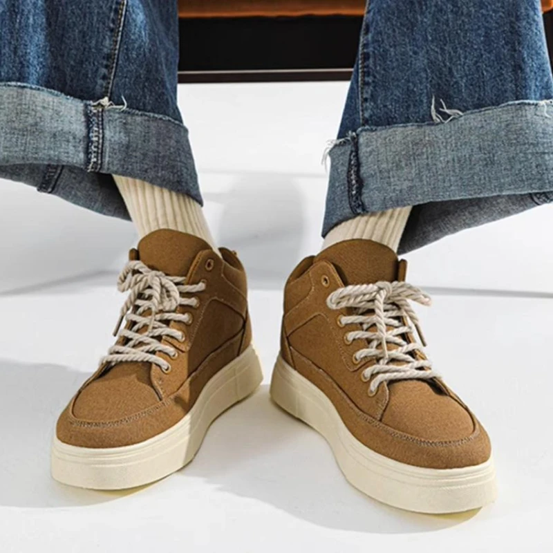 Men'S Shoes Height Increase - Thick Sole Height Increasing High Top