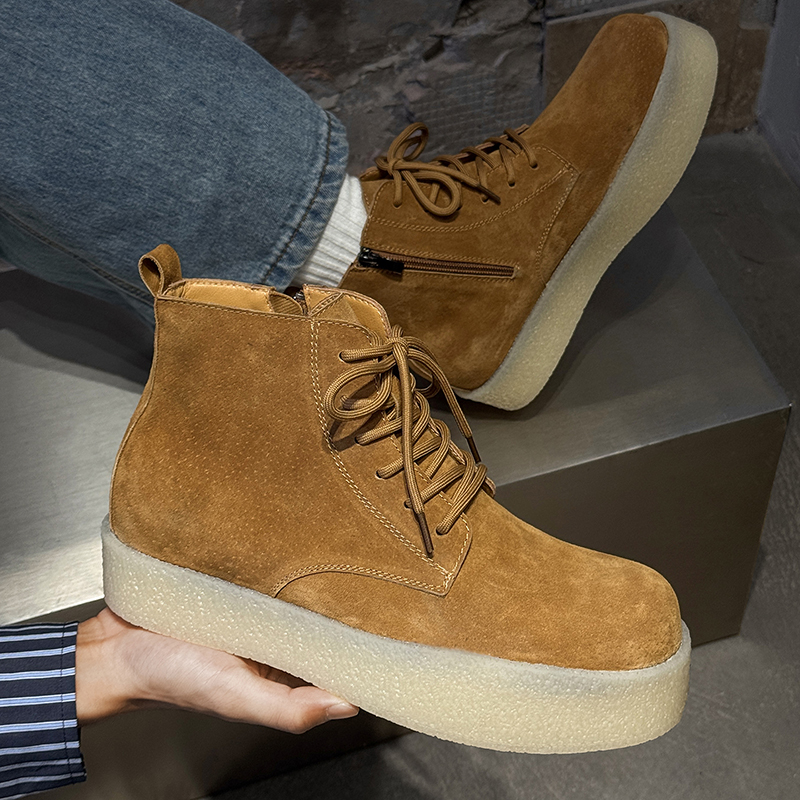 Men'S Shoes Height Increase - Thick Soled Height Increasing Work Boots