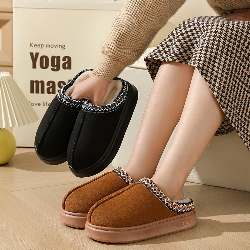 Men'S Shoes Grip - Slipper Women Home Thermal Fuzzy Winter