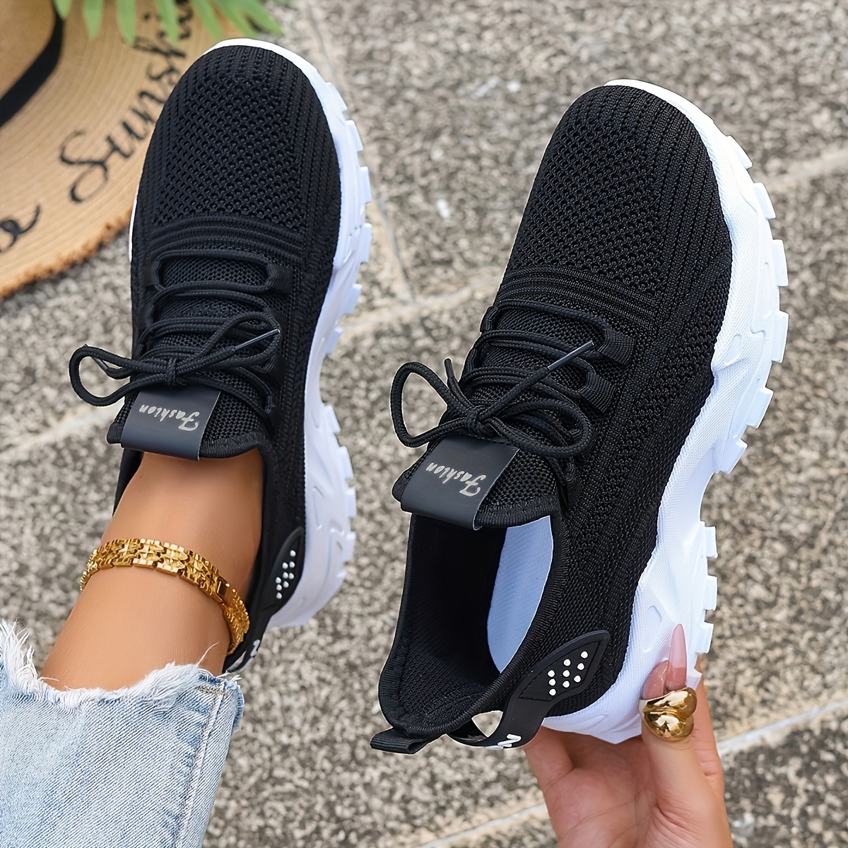 Men'S Shoes Hoka Sale - Breathable Knit Sneakers Fashion Comfortable Slip