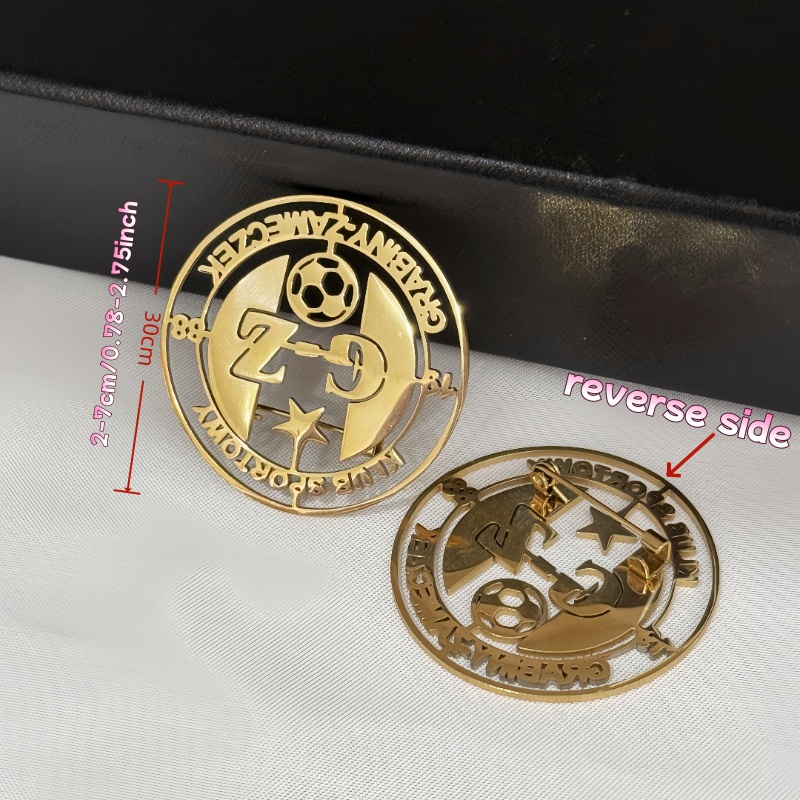 Custom Logo Brooch Simple Crea - Men'S Shoes Brogues 评论和价格