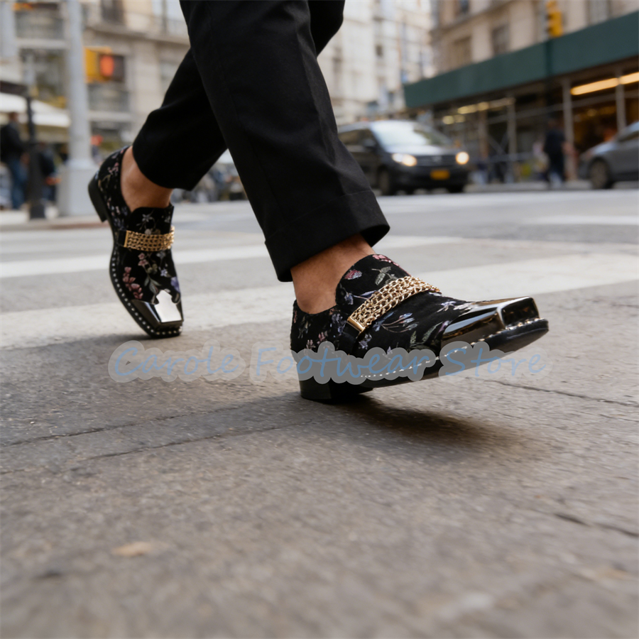 Fashion Flowers Prints Metal S - Men'S Shoes Brogues 评论和价格