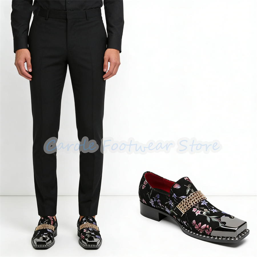 Fashion Flowers Prints Metal S - Men'S Shoes Brogues 评论和价格