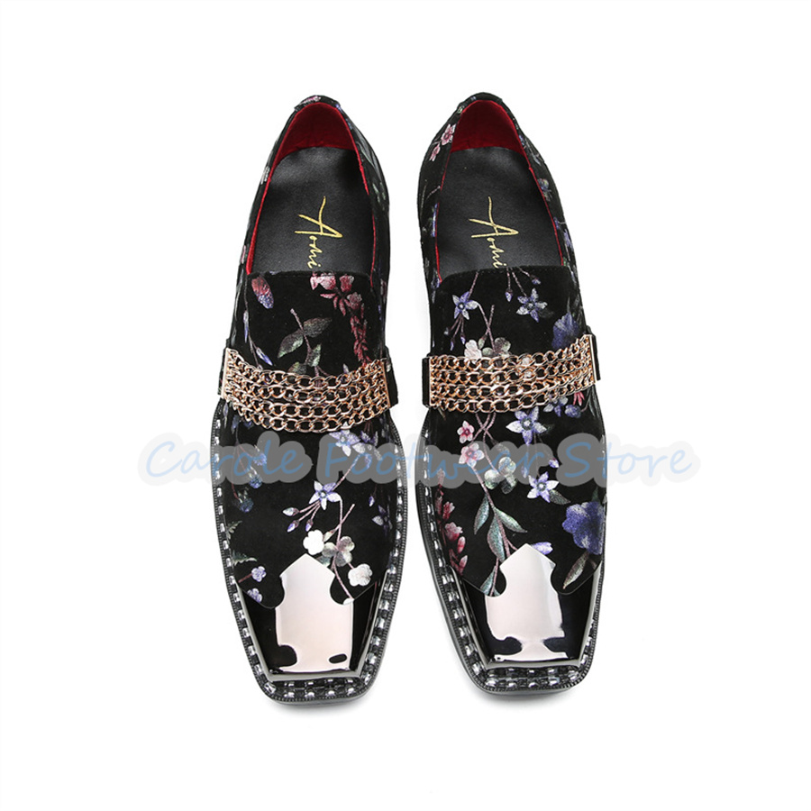 Fashion Flowers Prints Metal S - Men'S Shoes Brogues 评论和价格