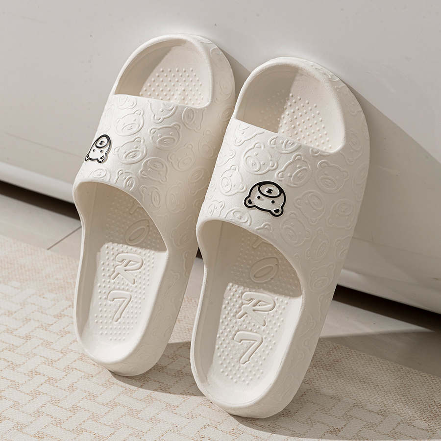 Printting Cute Bear Women Slip - Men'S Shoes With Platform 评论和价格