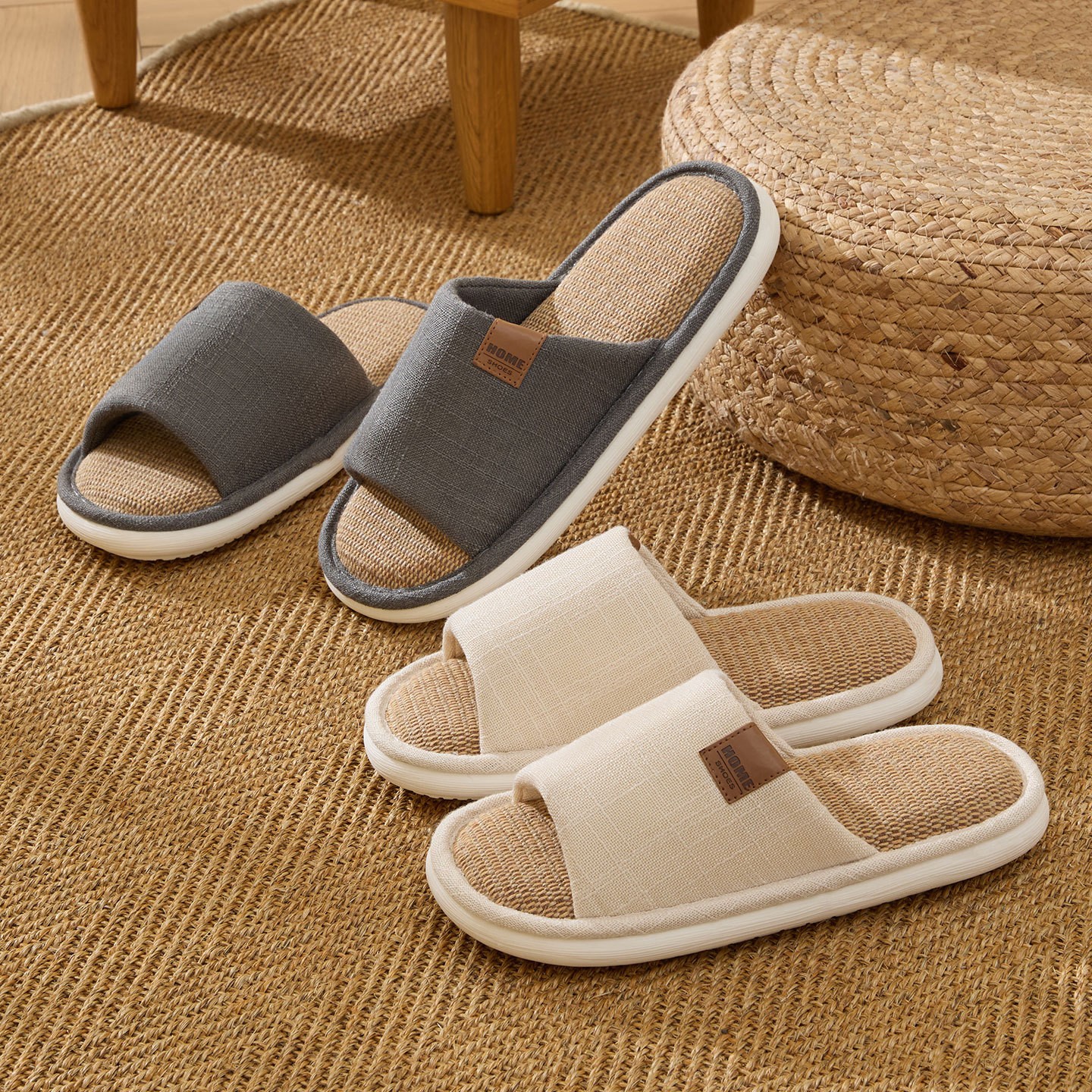 New Linen Women Slippers Comfo - Men'S Shoes With Platform 评论和价格