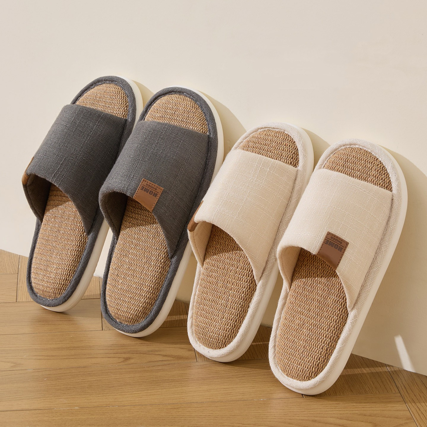 New Linen Women Slippers Comfo - Men'S Shoes With Platform 评论和价格