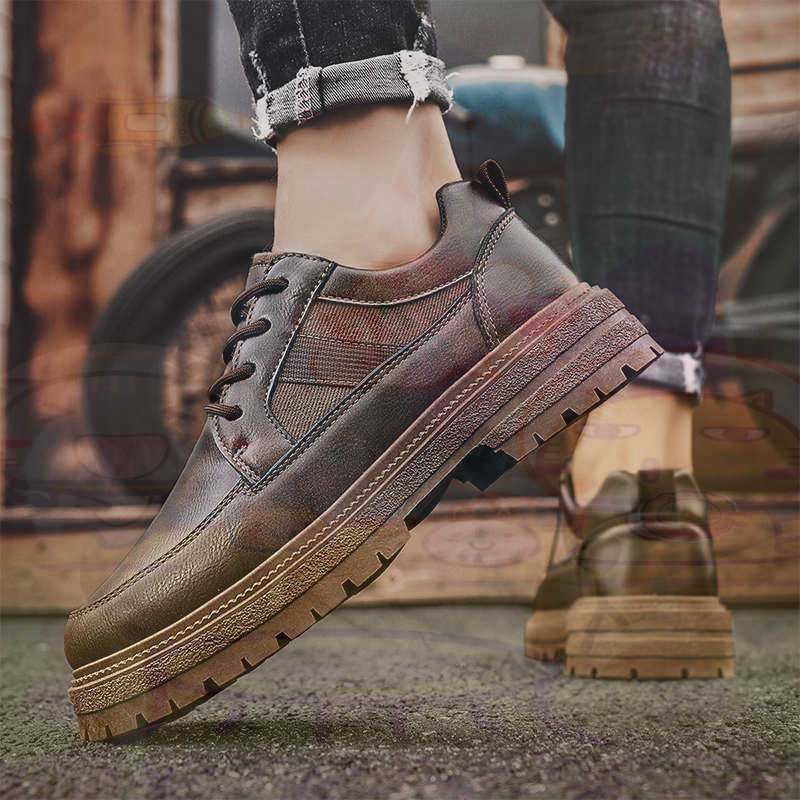 Dark Natural Leather Fashion T - Men Shoes Eu To Us Size 评论和价格