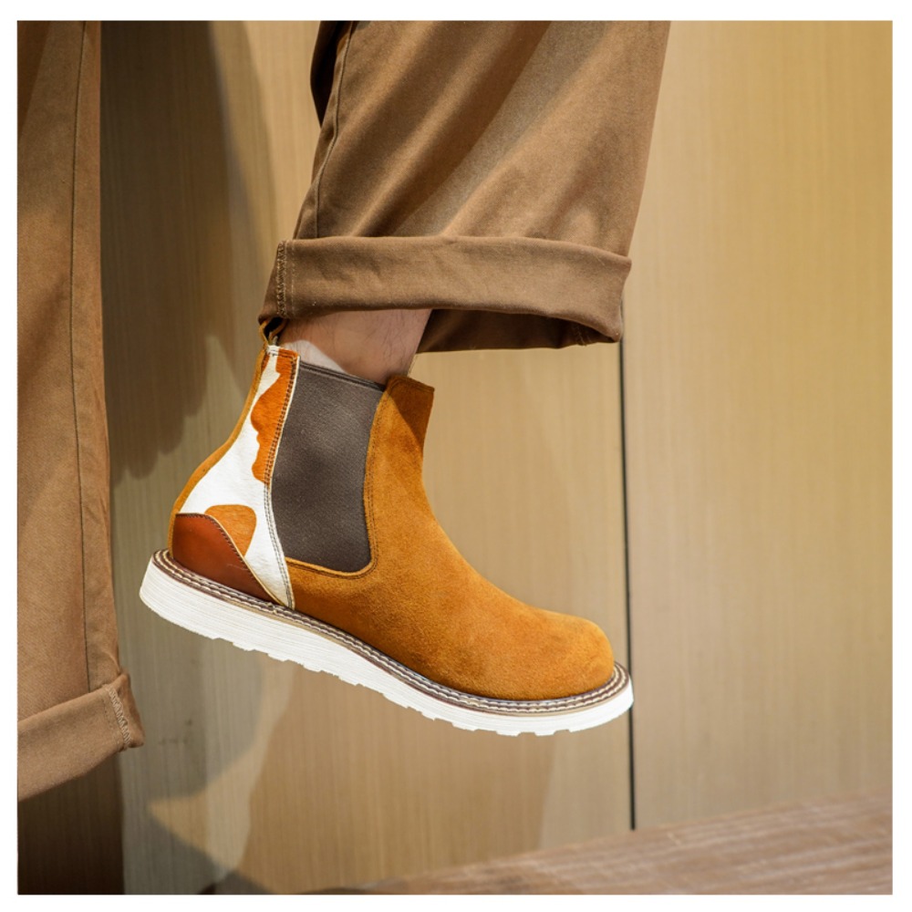 Genuine Leather Motorcycle Boo - Men'S Shoes Brogues 评论和价格