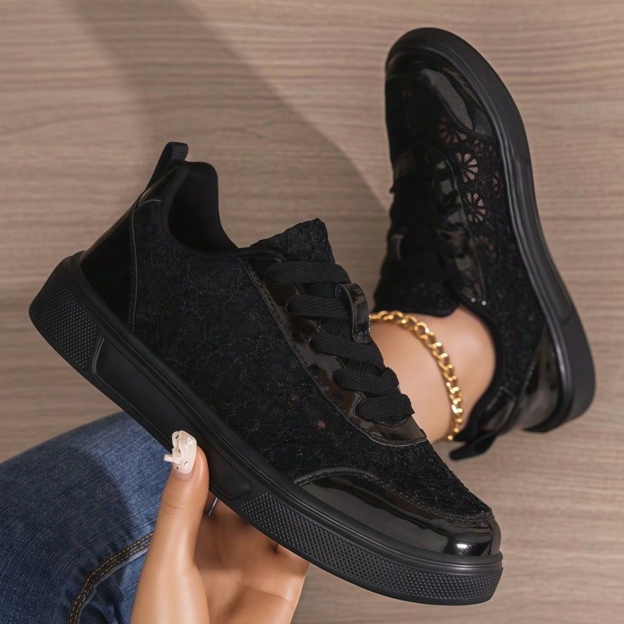 Women's White & Black Mesh Sne - Mesh Trainer Breathable 评论和价格