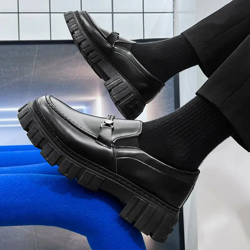 Platform Men's Leather Loafers - Men Shoes Prada 评论和价格