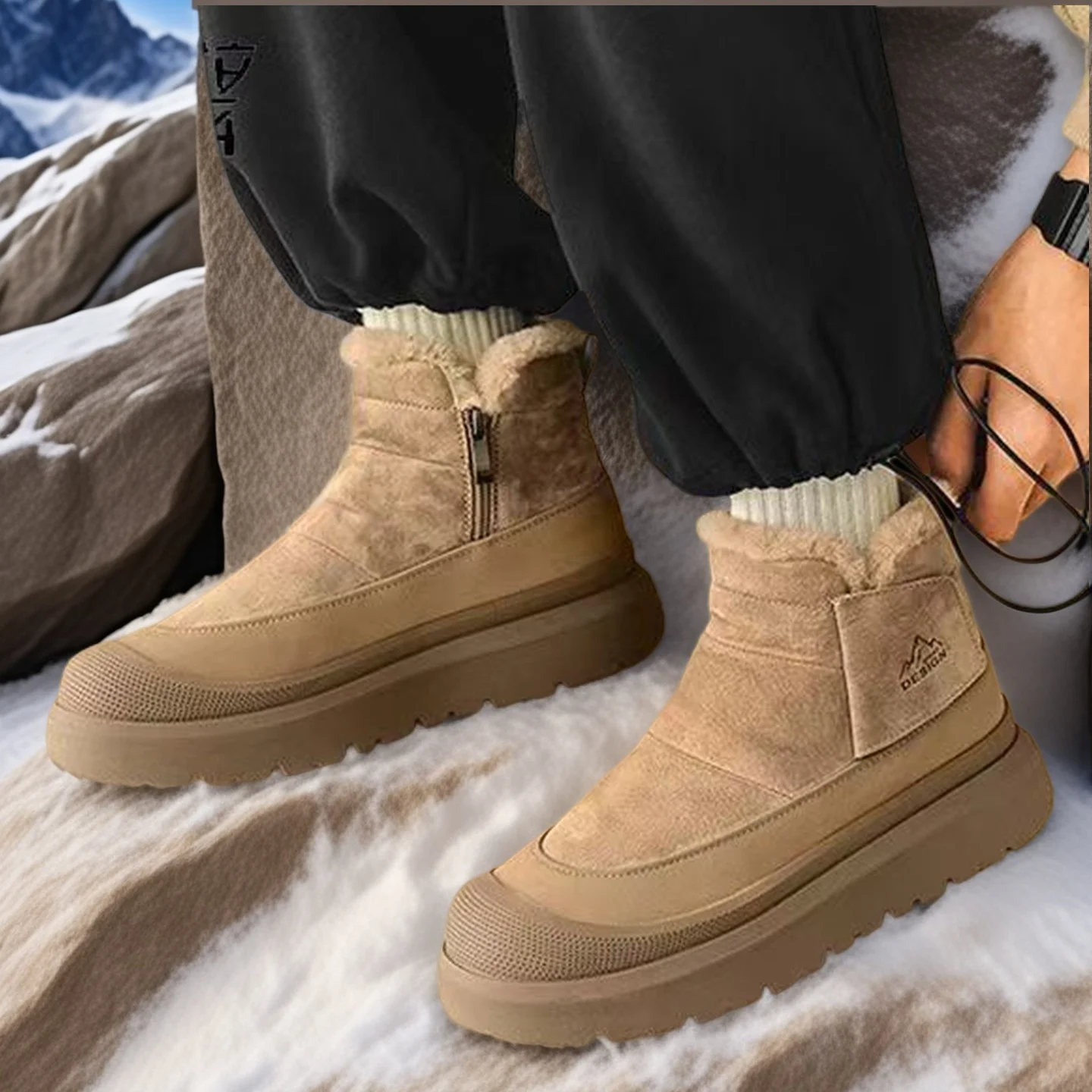 Winter Men Plush Warm Snow Boo - Men'S Shoes Hoka Sale 评论和价格