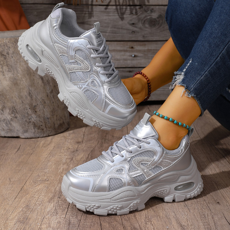 Thick Sole Chunky Sneakers Mes - Mesh Trainer Breathable 评论和价格