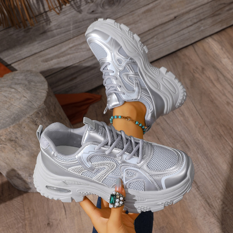Thick Sole Chunky Sneakers Mes - Mesh Trainer Breathable 评论和价格