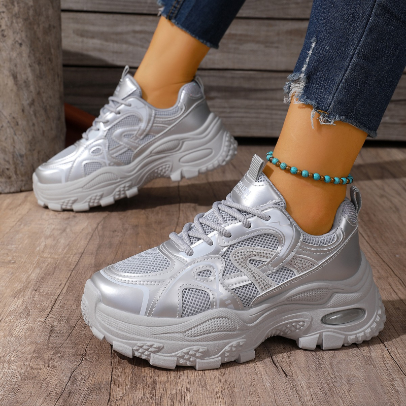 Thick Sole Chunky Sneakers Mes - Mesh Trainer Breathable 评论和价格