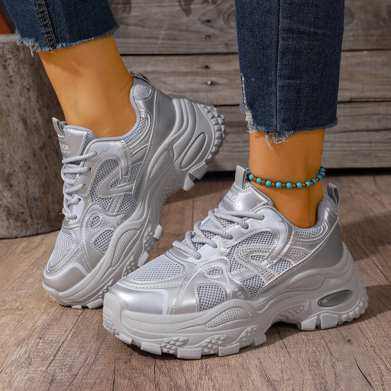 Thick Sole Chunky Sneakers Mes - Mesh Trainer Breathable 评论和价格
