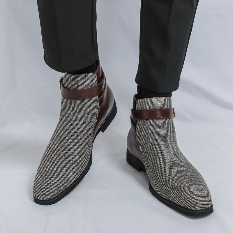 Classic Ankle Boots Men High Q - Men'S Shoes Brogues 评论和价格